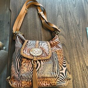 Sharif Leather Handbag/Crossbody Animal Print
